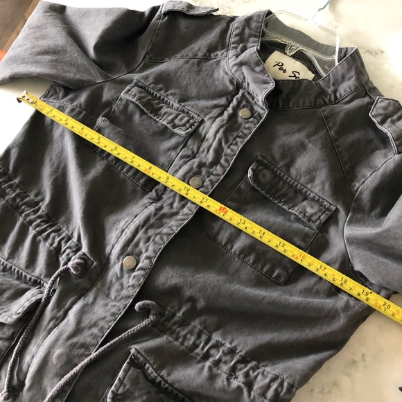 Per Se Gray Utility Jacket Size Medium - Picture 4 of 6